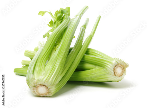 celery on a white background 