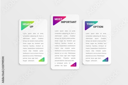 Colorful modern white card template with colorful design