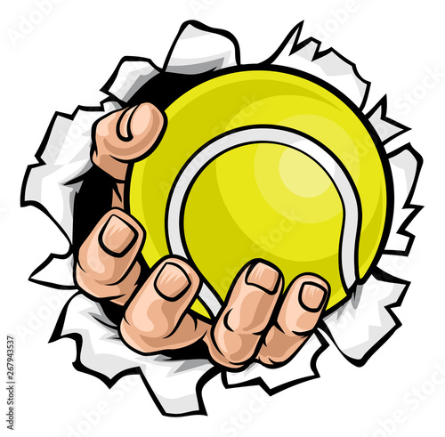 A strong hand holding a ten...