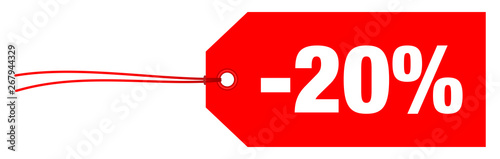 Hangtag "Sale" -20% Rot