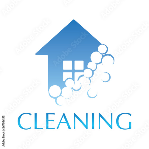 vector logo of cleaning and sweep service