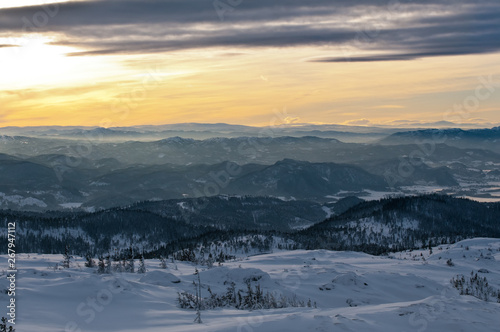 sunrise in mountains