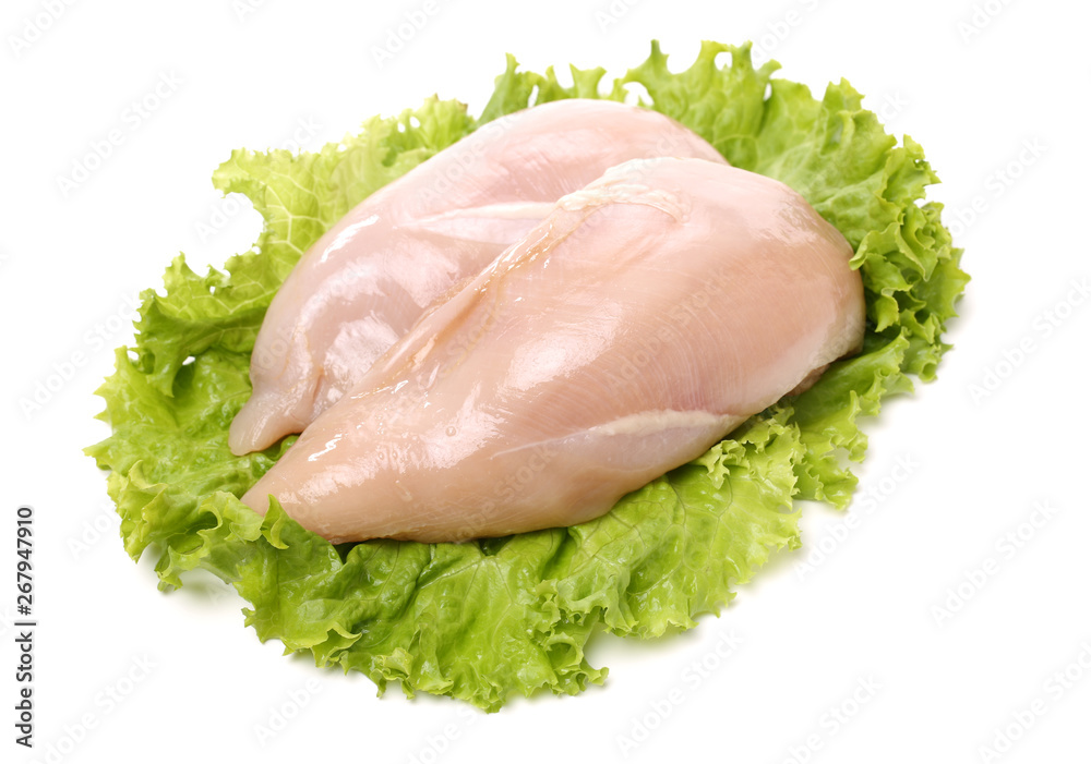 Meat chicken on white background Meat chicken on white background