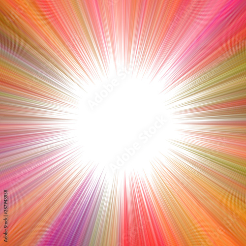Colorful psychedelic abstract star burst background - vector blast graphic