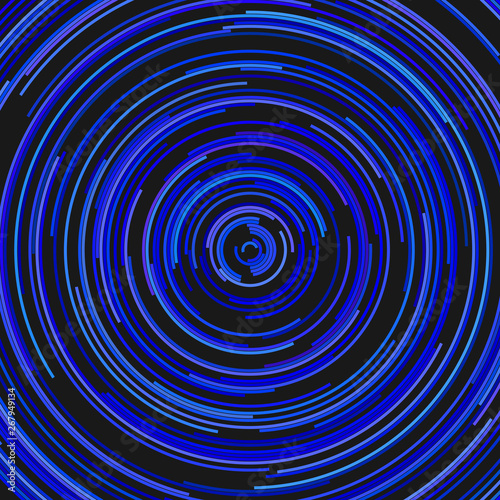 Blue abstract circular background from concentric circles