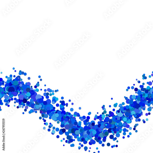 Abstract blank wavy scattered confetti dot background template - vector design