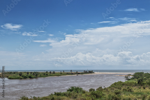 View of the Zaire River in Soyo. Angola.