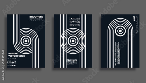 Set of minimal design background for banner, flyer, poster, brochure cover or other printing products