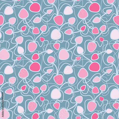 Abstract vector colorful seamless pattern. Retro hand drawn abstract organic pattern for textile, wrapping paper, prints, fabric, wallpaper, web etc.