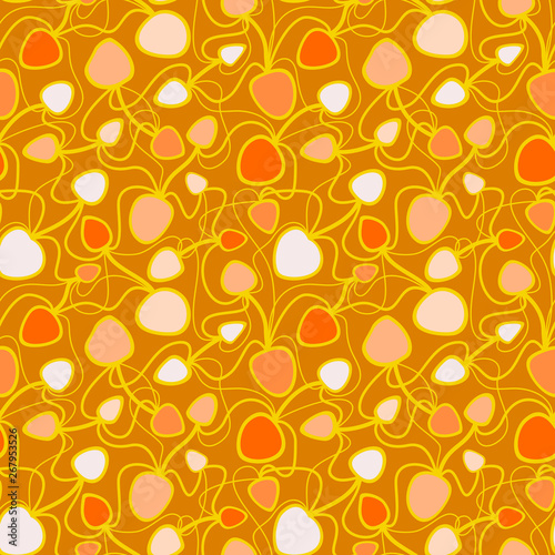 Abstract vector colorful seamless pattern. Retro hand drawn abstract organic pattern for textile, wrapping paper, prints, fabric, wallpaper, web etc.