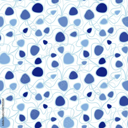 Abstract vector colorful seamless pattern. Retro hand drawn abstract organic pattern for textile, wrapping paper, prints, fabric, wallpaper, web etc.