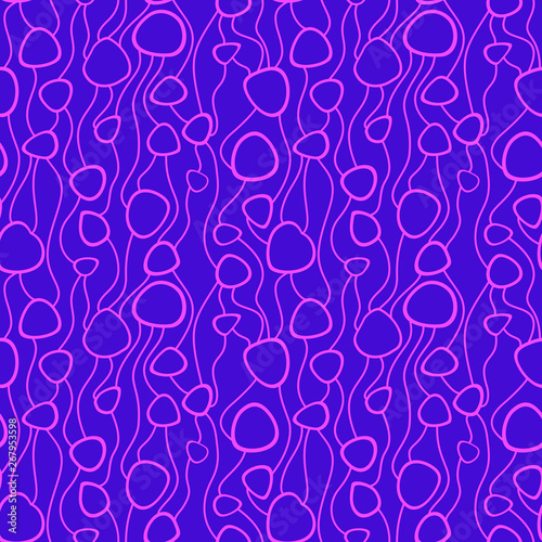 Abstract vector colorful seamless pattern. Retro hand drawn abstract organic pattern for textile, wrapping paper, prints, fabric, wallpaper, web etc.
