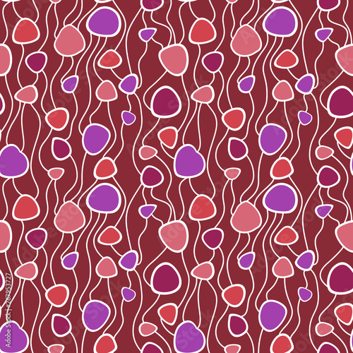 Abstract vector colorful seamless pattern. Retro hand drawn abstract organic pattern for textile, wrapping paper, prints, fabric, wallpaper, web etc.