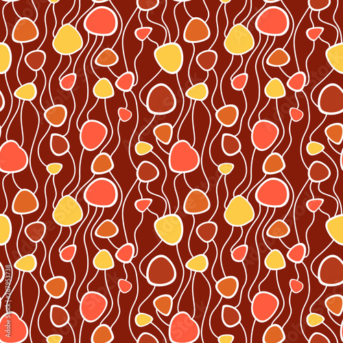 Abstract vector colorful seamless pattern. Retro hand drawn abstract organic pattern for textile, wrapping paper, prints, fabric, wallpaper, web etc.