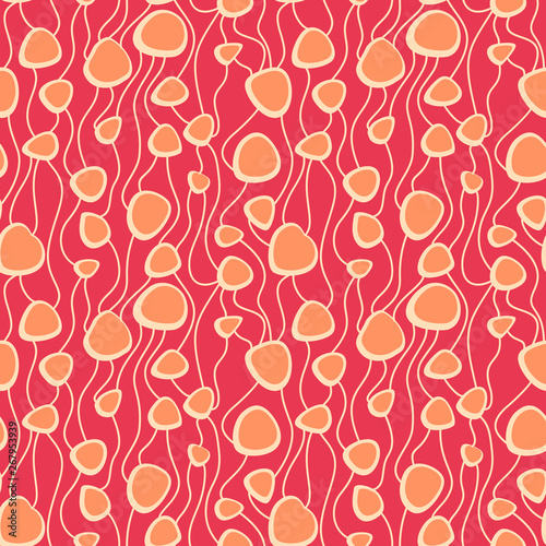 Abstract vector colorful seamless pattern. Retro hand drawn abstract organic pattern for textile, wrapping paper, prints, fabric, wallpaper, web etc.