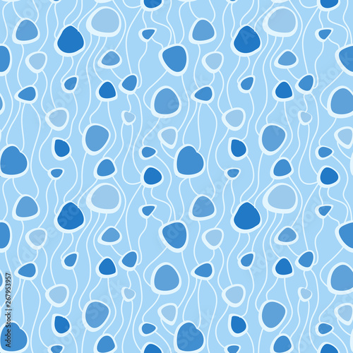 Abstract vector colorful seamless pattern. Retro hand drawn abstract organic pattern for textile, wrapping paper, prints, fabric, wallpaper, web etc.