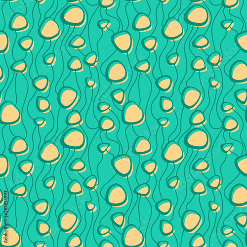 Abstract vector colorful seamless pattern. Retro hand drawn abstract organic pattern for textile, wrapping paper, prints, fabric, wallpaper, web etc.