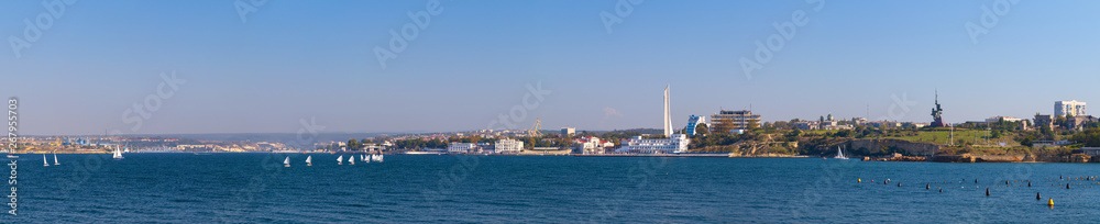 Sevastopol bay. Extra wide panorama