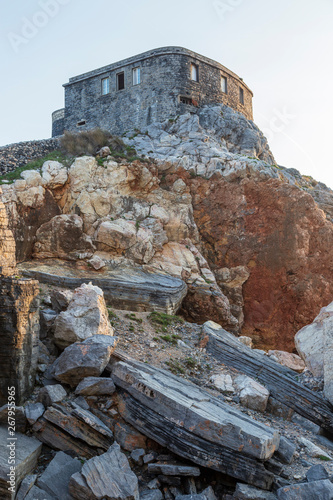 Porto Venere, Italy. 04-19-2019. View of Porto Venere Castle .Porto Venere, Italy