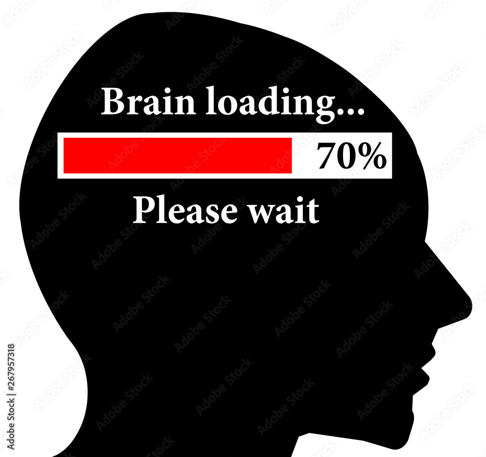 brain loading Stock Illustration | Adobe Stock