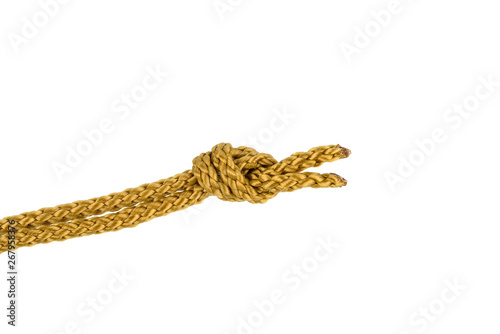 Twine rope or Jute Rope with Knot isolated on White Background