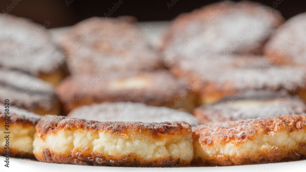 delicious sweet fried cheese cakes