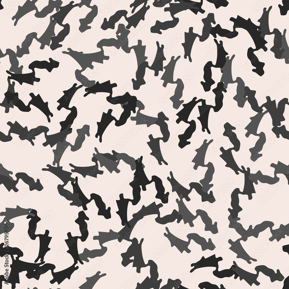Urban UFO camouflage of various shades of gray and nude colors Urban UFO camouflage of various shades of gray and nude colors
