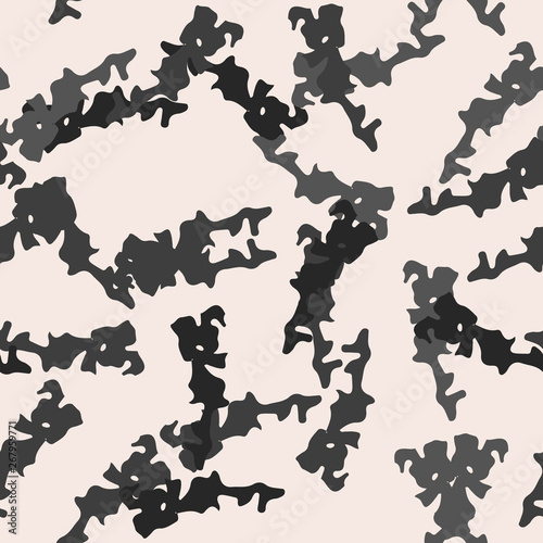 Urban UFO camouflage of various shades of gray and nude colors