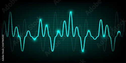 Blue Heart pulse monitor with signal