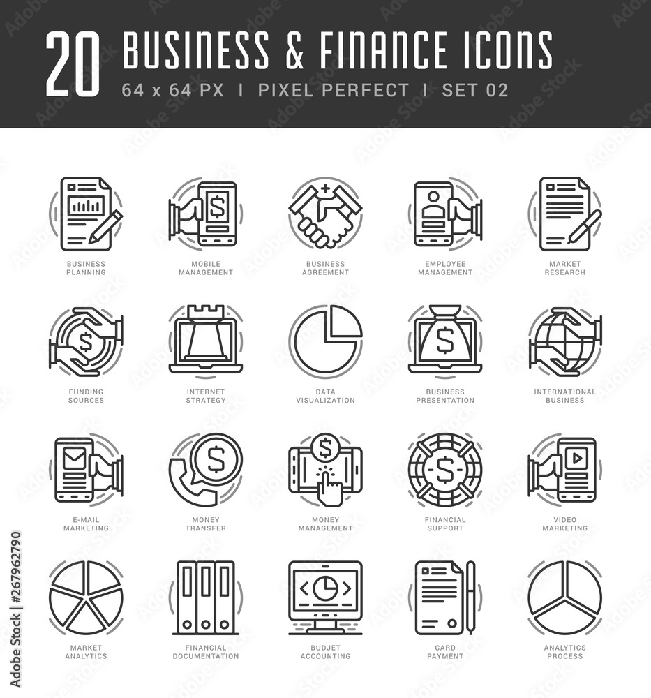 Line icons set trendy modern flat thin linear stroke vector business and finance concept. Line icons set trendy modern flat thin linear stroke vector business and finance concept.