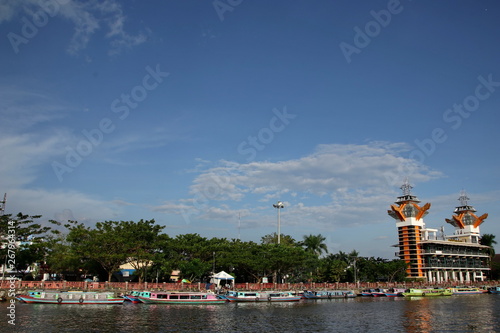 Menara Pandang Banjarmasin is one of the tourist attractions in Banjarmasin City, in this tower we can see the beauty of the City, May 10, 2019 photo