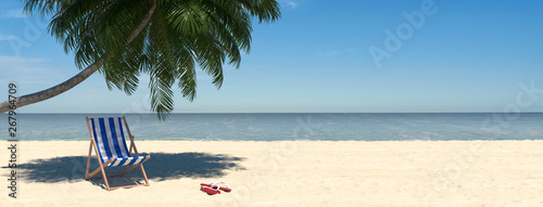 Strand Szene mit Liege unte...
