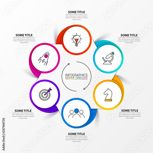 Infographic design template. Creative concept with 6 steps