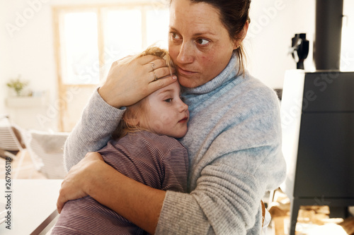 mom with ill daughter