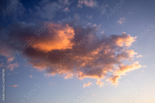 red sunset cloud background © magann