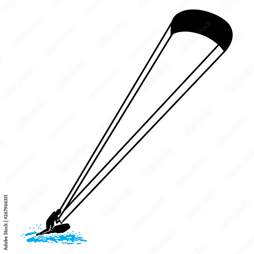 Kitesurfer / Vektor-Illustration