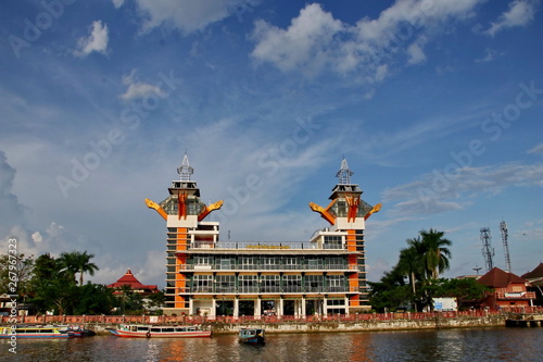 Menara Pandang Banjarmasin is one of the tourist attractions in Banjarmasin City, in this tower we can see the beauty of the City, May 10, 2019 photo