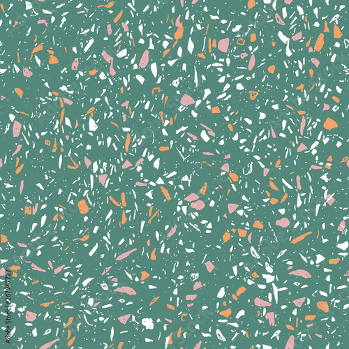 Vector terrazzo flooring seamless pattern. Classic italian texture in Venetian style.