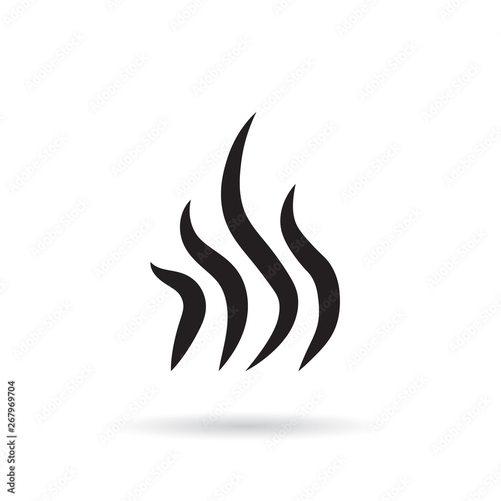 steam, smoke, aroma icon- vector illustration