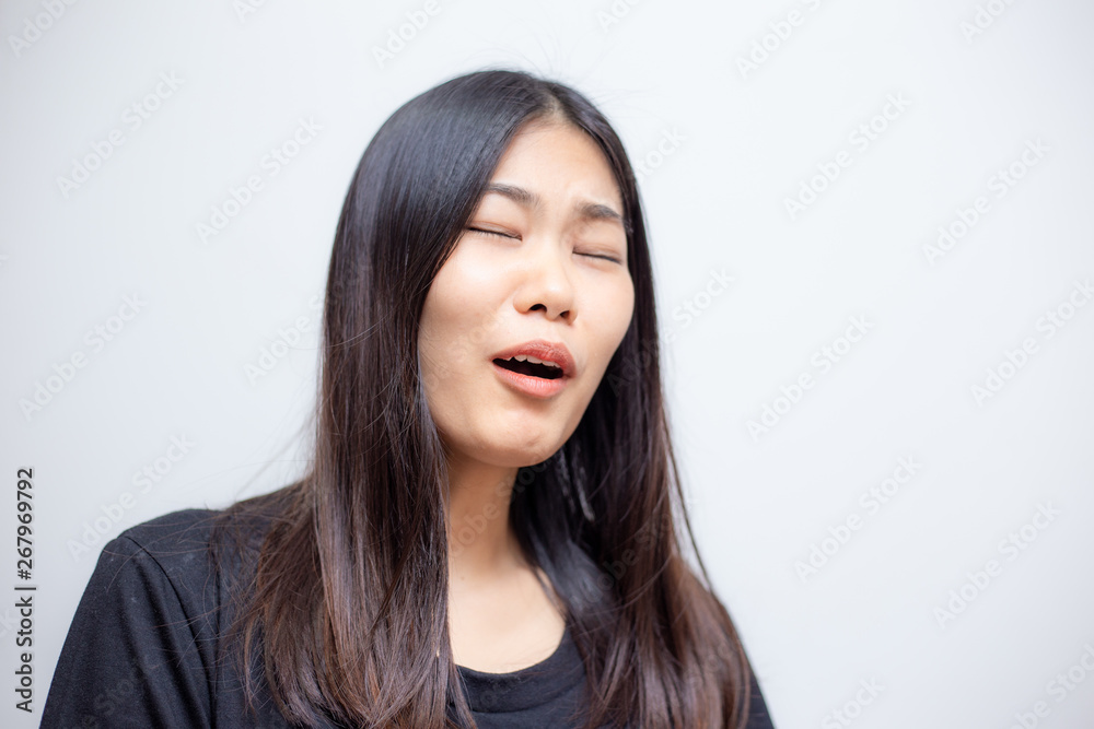 Hipster asian women long hair black shirt Hipster asian women long hair black shirt