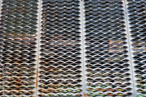 section of perforated expanded anti skid steel deck plates
