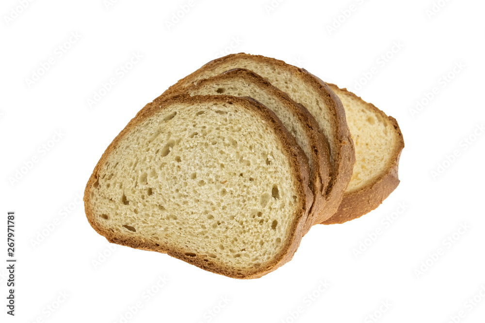 Sliced ​​sandwich bread isolated on white background