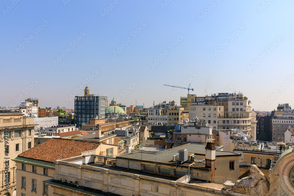 View on roofs of Milan