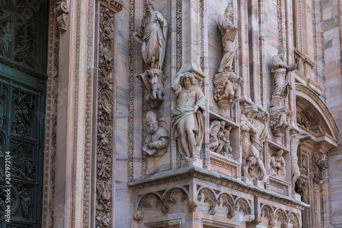 Fragment facade of Duomo di Milano