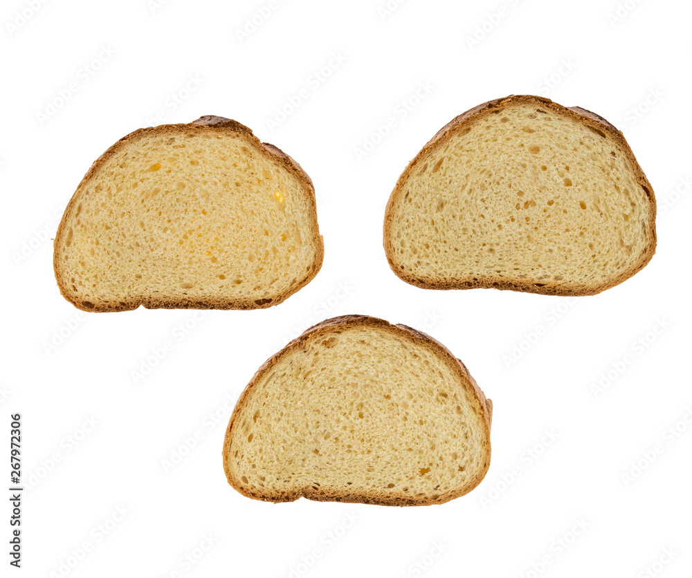 Sliced ​​sandwich bread isolated on white background