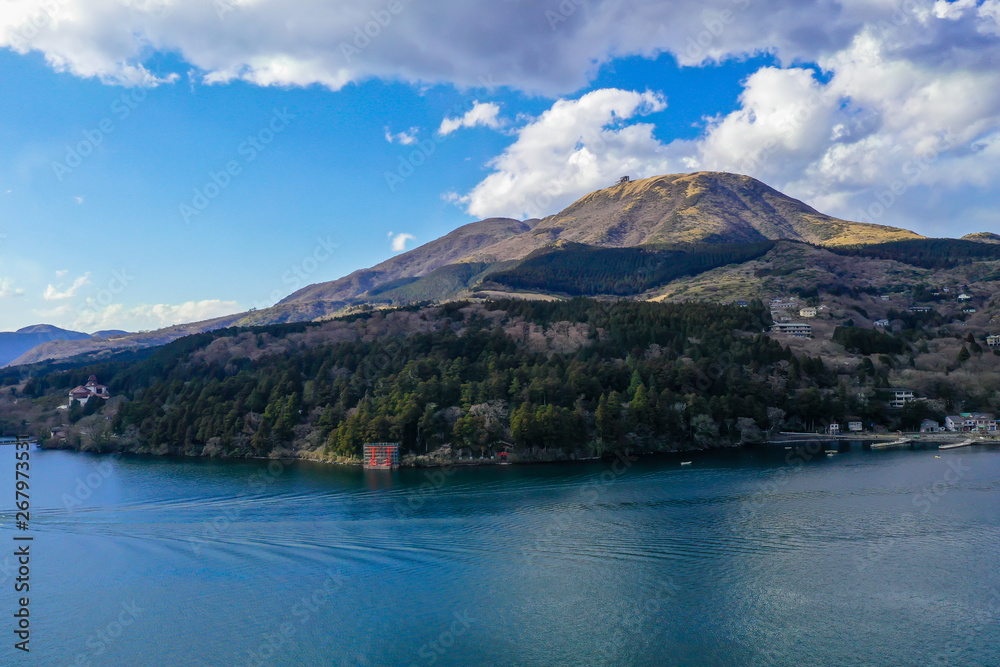 Mt Fuji and lake Ashinoko