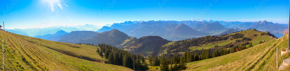 Naklejka premium A view of the Lake Lucerne
