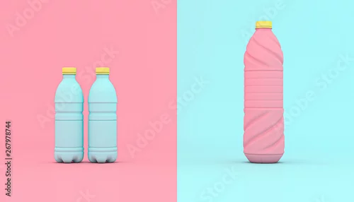 Obraz Stylizowane plastikowe butelki