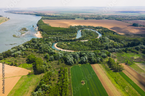 Aerial view of river Dunube © ibriholko