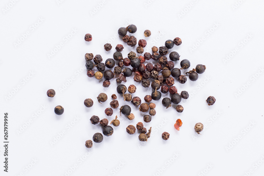 black pepper on white background black pepper on white background